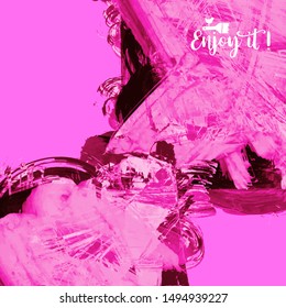 Vector background with artistic brush strokes. Abstract landscape painting for design. 