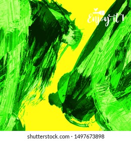 Vector background with artistic brush strokes. Abstract landscape painting for design. 