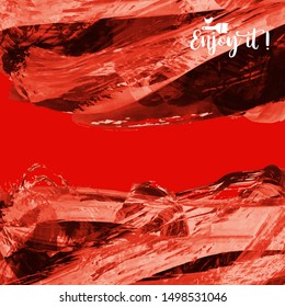 Vector background with artistic brush strokes. Abstract landscape painting for design. 