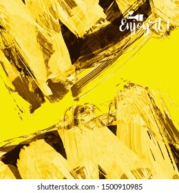 Vector background with artistic brush strokes. Abstract landscape painting for design. 