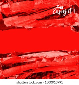 Vector background with artistic brush strokes. Abstract landscape painting for design. 