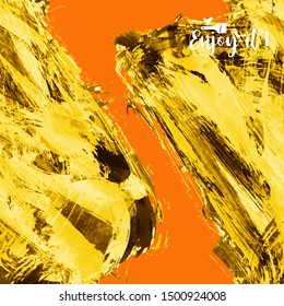 Vector background with artistic brush strokes. Abstract landscape painting for design. 