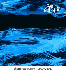 Vector background with artistic brush strokes. Abstract landscape painting for design. 