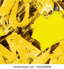 Vector background with artistic brush strokes. Abstract landscape painting for design. 