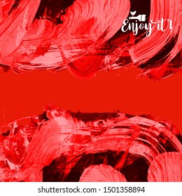 Vector background with artistic brush strokes. Abstract landscape painting for design. 