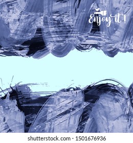 Vector background with artistic brush strokes. Abstract landscape painting for design. 