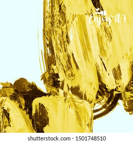 Vector background with artistic brush strokes. Abstract landscape painting for design. 
