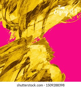 Vector background with artistic brush strokes. Abstract landscape painting for design. 