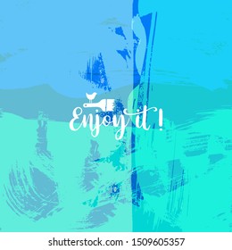 Vector background with artistic brush strokes. Abstract landscape painting for design. 