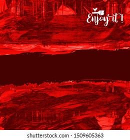 Vector background with artistic brush strokes. Abstract landscape painting for design. 
