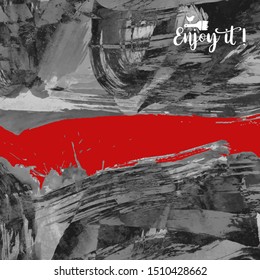 Vector background with artistic brush strokes. Abstract landscape painting for design. 