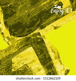 Vector background with artistic brush strokes. Abstract landscape painting for design. 