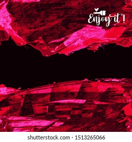 Vector background with artistic brush strokes. Abstract landscape painting for design. 