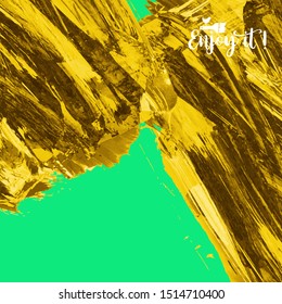 Vector background with artistic brush strokes. Abstract landscape painting for design. 