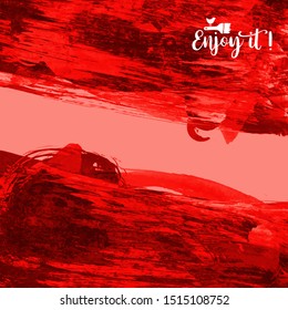 Vector background with artistic brush strokes. Abstract landscape painting for design. 