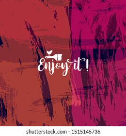 Vector background with artistic brush strokes. Abstract landscape painting for design. 