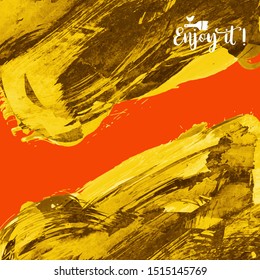Vector background with artistic brush strokes. Abstract landscape painting for design. 