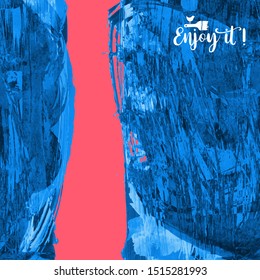 Vector background with artistic brush strokes. Abstract landscape painting for design. 