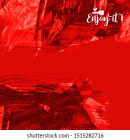 Vector background with artistic brush strokes. Abstract landscape painting for design. 