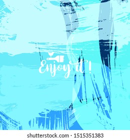 Vector background with artistic brush strokes. Abstract landscape painting for design. 