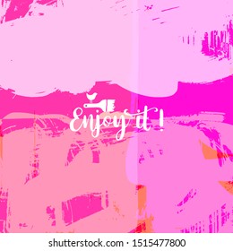 Vector background with artistic brush strokes. Abstract landscape painting for design. 