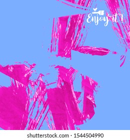 Vector background with artistic brush strokes. Abstract landscape painting for design. 