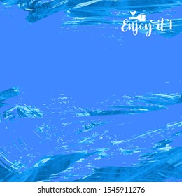 Vector background with artistic brush strokes. Abstract landscape painting for design. 