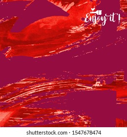 Vector background with artistic brush strokes. Abstract landscape painting for design. 