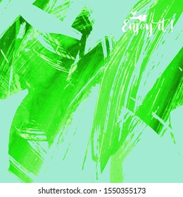 Vector background with artistic brush strokes. Abstract landscape painting for design. 