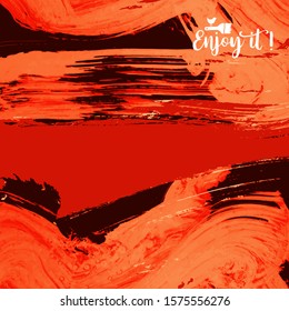 Vector background with artistic brush strokes. Abstract landscape painting for design. 