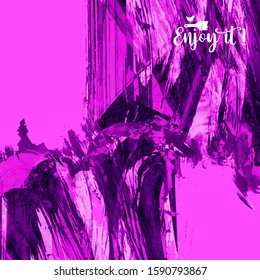 Vector background with artistic brush strokes. Abstract landscape painting for design. 