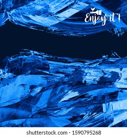Vector background with artistic brush strokes. Abstract landscape painting for design. 