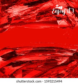 Vector background with artistic brush strokes. Abstract landscape painting for design. 