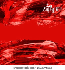 Vector background with artistic brush strokes. Abstract landscape painting for design. 
