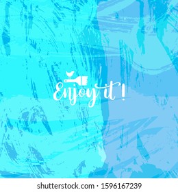 Vector background with artistic brush strokes. Abstract landscape painting for design. 