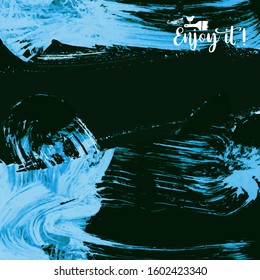 Vector background with artistic brush strokes. Abstract landscape painting for design. 