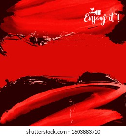 Vector background with artistic brush strokes. Abstract landscape painting for design. 