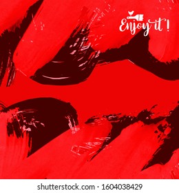 Vector background with artistic brush strokes. Abstract landscape painting for design. 