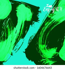 Vector background with artistic brush strokes. Abstract landscape painting for design. 