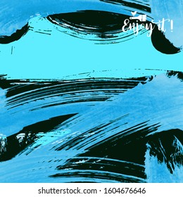 Vector background with artistic brush strokes. Abstract landscape painting for design. 