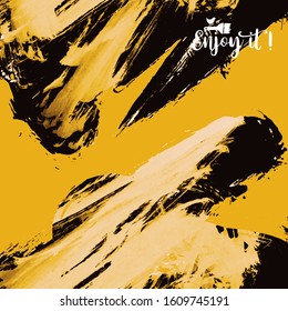 Vector background with artistic brush strokes. Abstract landscape painting for design. 