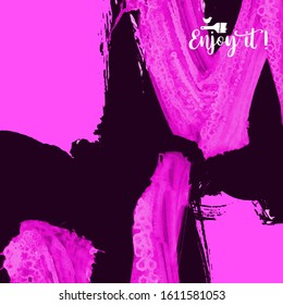 Vector background with artistic brush strokes. Abstract landscape painting for design. 