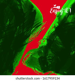 Vector background with artistic brush strokes. Abstract landscape painting for design. 