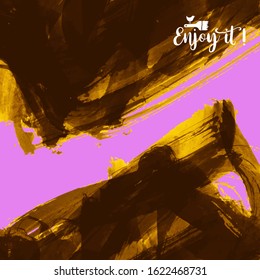 Vector background with artistic brush strokes. Abstract landscape painting for design. 
