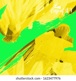Vector background with artistic brush strokes. Abstract landscape painting for design. 