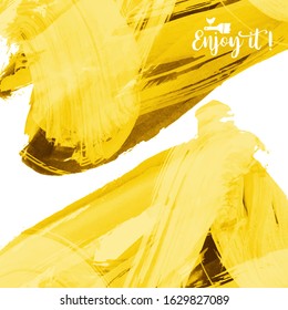 Vector background with artistic brush strokes. Abstract landscape painting for design. 