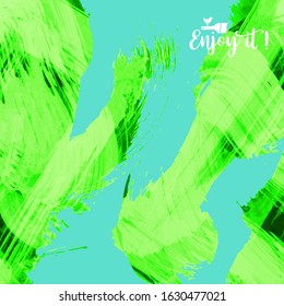 Vector background with artistic brush strokes. Abstract landscape painting for design. 