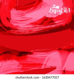 Vector background with artistic brush strokes. Abstract landscape painting for design. 