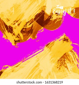 Vector background with artistic brush strokes. Abstract landscape painting for design. 