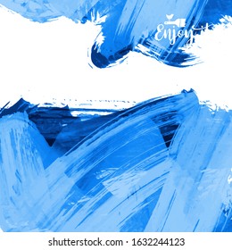 Vector background with artistic brush strokes. Abstract landscape painting for design. 